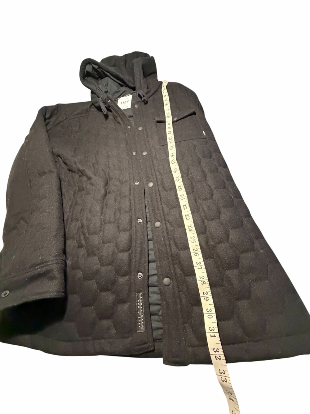 Burton Short Days Long Nights Quilted Hooded Jacket - Black Sz XL - Picture 10 of 13